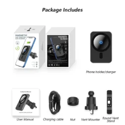 Life Easy Supply Magnetic Car Vent Mount For IPhone 12/Mini/Pro/Pro Max With Wireless Charging Support Magsafe 21 Life Easy Supply Magnetic Car Vent Mount For IPhone 12/Mini/Pro/Pro Max With Wireless Charging Support Magsafe