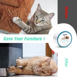 Life Easy Supply Self-adhesive Anti-Scratch Furniture Protection Tape Pet Cat Training Tape Upholstery