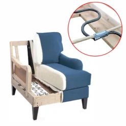 Life Easy Supply Upholstery Saggy Sofa Repair Kit Zig-Zag Spring Paper Wrapped Balance Wire 33ft + 40 Clips