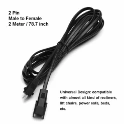 Life Easy Supply Cords 78.7'' 2 Pin Power Extension Cable For Power Recliner - Transformer To Motor
