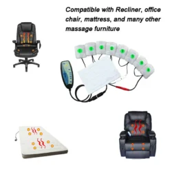 Life Easy Supply Vibration & Heat Massage System For Recliner Office Chair And Massage Mattress Massage Components