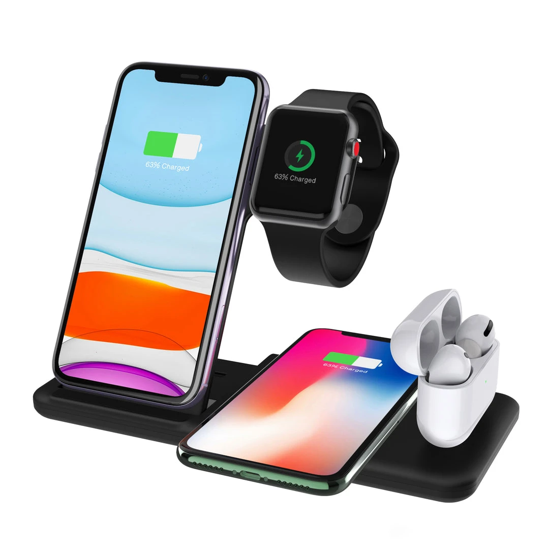 Life Easy Supply Wireless 4 In 1 Charge Stand For IPhone, Apple Watch, Airpods, Qi Wireless Charging Device Fast Charging 6 Life Easy Supply Wireless 4 In 1 Charge Stand For IPhone, Apple Watch, Airpods, Qi Wireless Charging Device Fast Charging