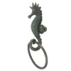 Life Easy Supply Retro Cast Iron Seahorse Towel Holder Mediterranean Style Creative Wall Mounted Towel Ring