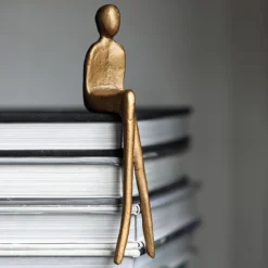 Life Easy Supply Cast Iron Ornaments Leisure Sitting Sculpture - Set Of 3