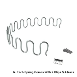 Life Easy Supply Extra Length Upholstery Zig-Zag Spring Kit-6pk Springs Clips Nails For Furniture Chair Couch Repair