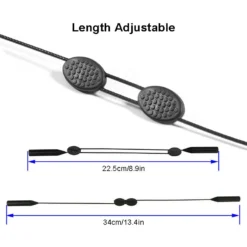 Life Easy Supply Adjustable Anti Slippery Eyeglass Retainer Strap No Tail Silicone - 3 Pack