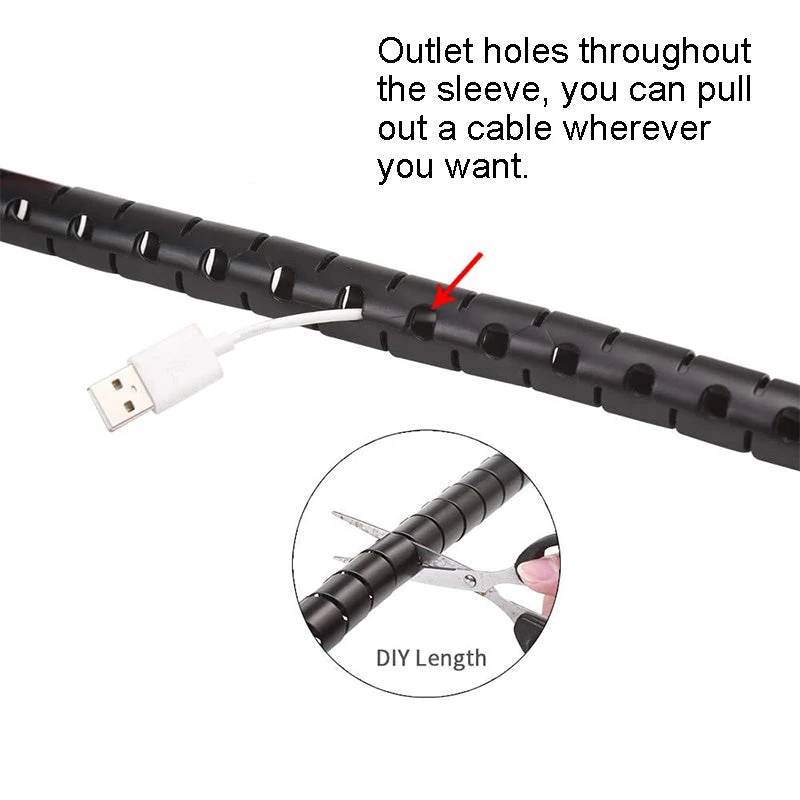 Life Easy Supply 118 In Cable Protection Sleeve For Cords Organization & Against Pets Chew Damage 5 Life Easy Supply 118 In Cable Protection Sleeve For Cords Organization & Against Pets Chew Damage