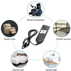Life Easy Supply Universal 4 Buttons 5 Pin Remote Controller For Lift Chair Sofa Power Recliner