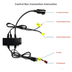 Life Easy Supply MLSK55-A1 Remote Controller & Junction Box Power Recliner 6 Button 8 Pin