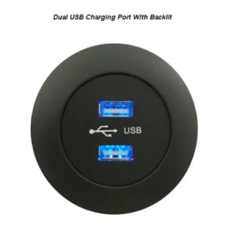 Life Easy Supply DIY Mounted Furniture USB Charging Port 5V 2A Dual USB With Power Adapter Switch & Charger