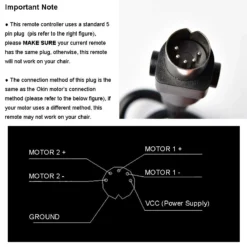 Life Easy Supply 6 Buttons 5 Pin Remote Controller For Lift Chair Or Power Recliner