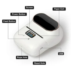 Life Easy Supply M110 Portable Bluetooth Thermal Printer Mini Mobile Sticker Label Maker, QR Barcode Clothing Jewelry Label Printing Machine
