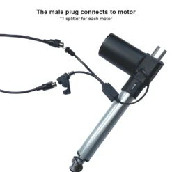 Life Easy Supply 5 Pin Sync Control Y Splitter Cable For Linear Actuators 39inch Remoter To 2 Actuators