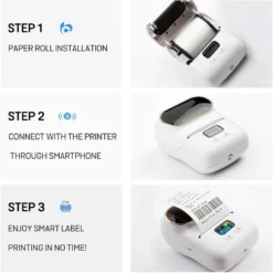 Life Easy Supply M110 Portable Bluetooth Thermal Printer Mini Mobile Sticker Label Maker, QR Barcode Clothing Jewelry Label Printing Machine