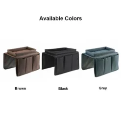 Life Easy Supply Upholstery Sofa Recliner Chair Armrest Organizer With 5 Pockets & Cup Holder Tray