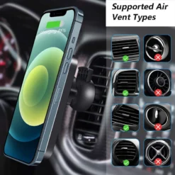 Life Easy Supply Magnetic Car Vent Mount For IPhone 12/Mini/Pro/Pro Max With Wireless Charging Support Magsafe 18 Life Easy Supply Magnetic Car Vent Mount For IPhone 12/Mini/Pro/Pro Max With Wireless Charging Support Magsafe