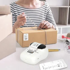 Life Easy Supply M110 Portable Bluetooth Thermal Printer Mini Mobile Sticker Label Maker, QR Barcode Clothing Jewelry Label Printing Machine