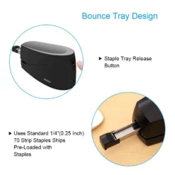 Life Easy Supply 25 Sheets Electric Stapler Paper Documents Electric Stapler Gun Fits 26/4 24/4 Staples