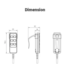 Life Easy Supply Richmat HJH5 Wired Remote Controller For Electric Adjustable Bed
