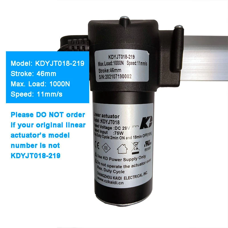 Life Easy Supply KDYJT018-219 Kaidi Linear Actuator For Power Recliner Lift Chairs Motor Replacement 4 Life Easy Supply KDYJT018-219 Kaidi Linear Actuator For Power Recliner Lift Chairs Motor Replacement