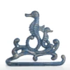 Life Easy Supply Mediterranean Style Cast Iron Seahorse Towel Holder Toilet Paper Rack Cloth Holder