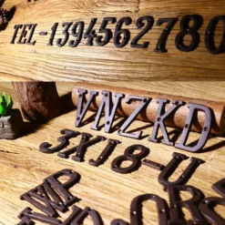 Life Easy Supply 3 Inch Vintage Wrought Iron House/Mailbox Number, DIY Cast Iron Alpabet Letter With Install Screws Other Products